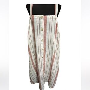 Sonoma Stripes Cotton Longline Sleeveless Summer Beach Dress Size 3X Lounge